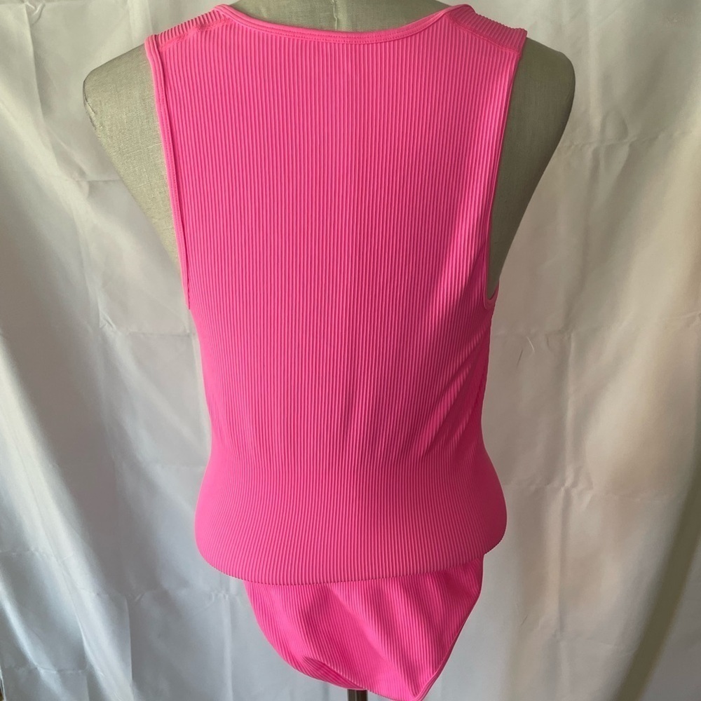 Vibrant Pink Ribbed tummy control bodysuit body shaper size XXL - Picture 6 of 8